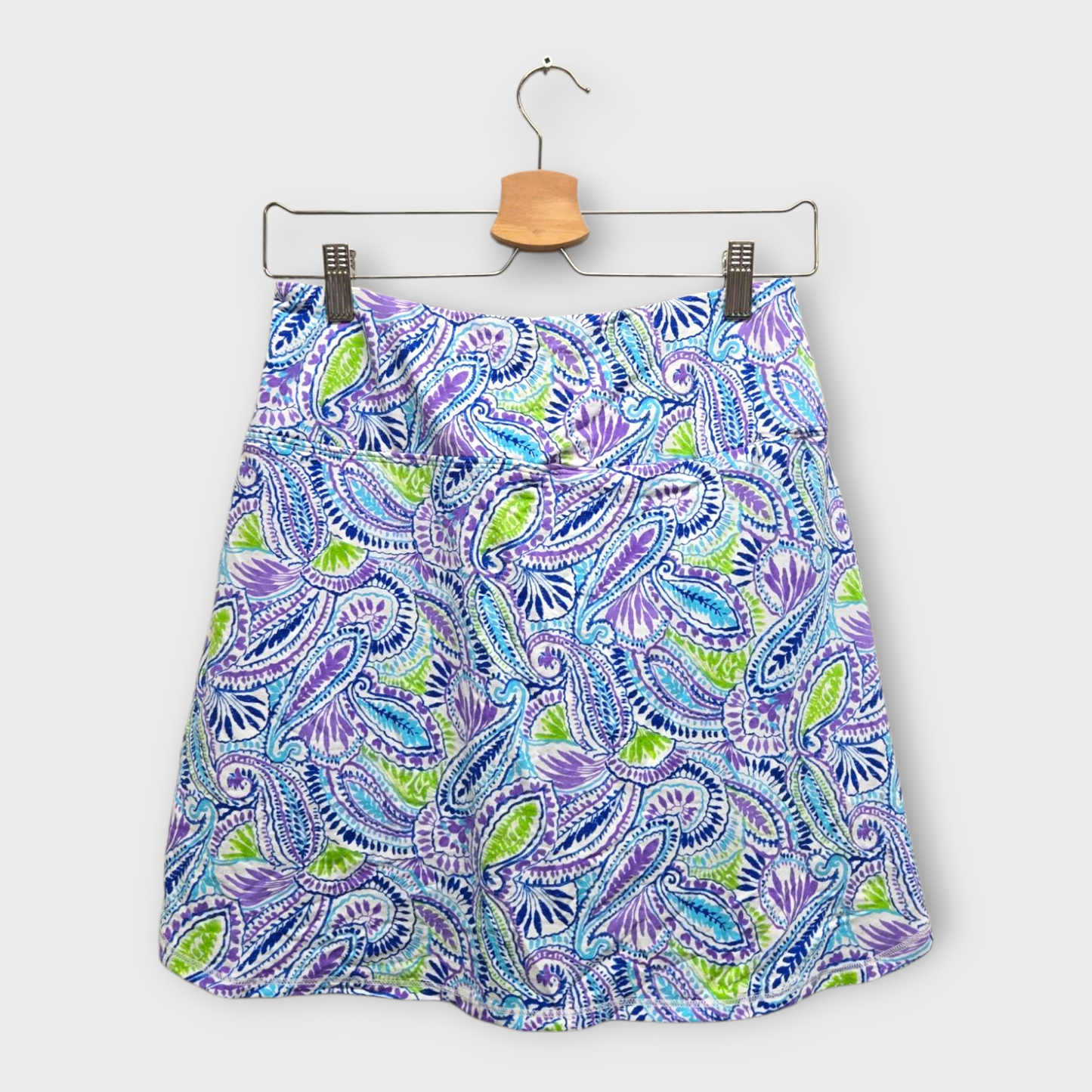 IBKUL Golf Women's Skort Paisley Print (Blue/Purple/White) - Small