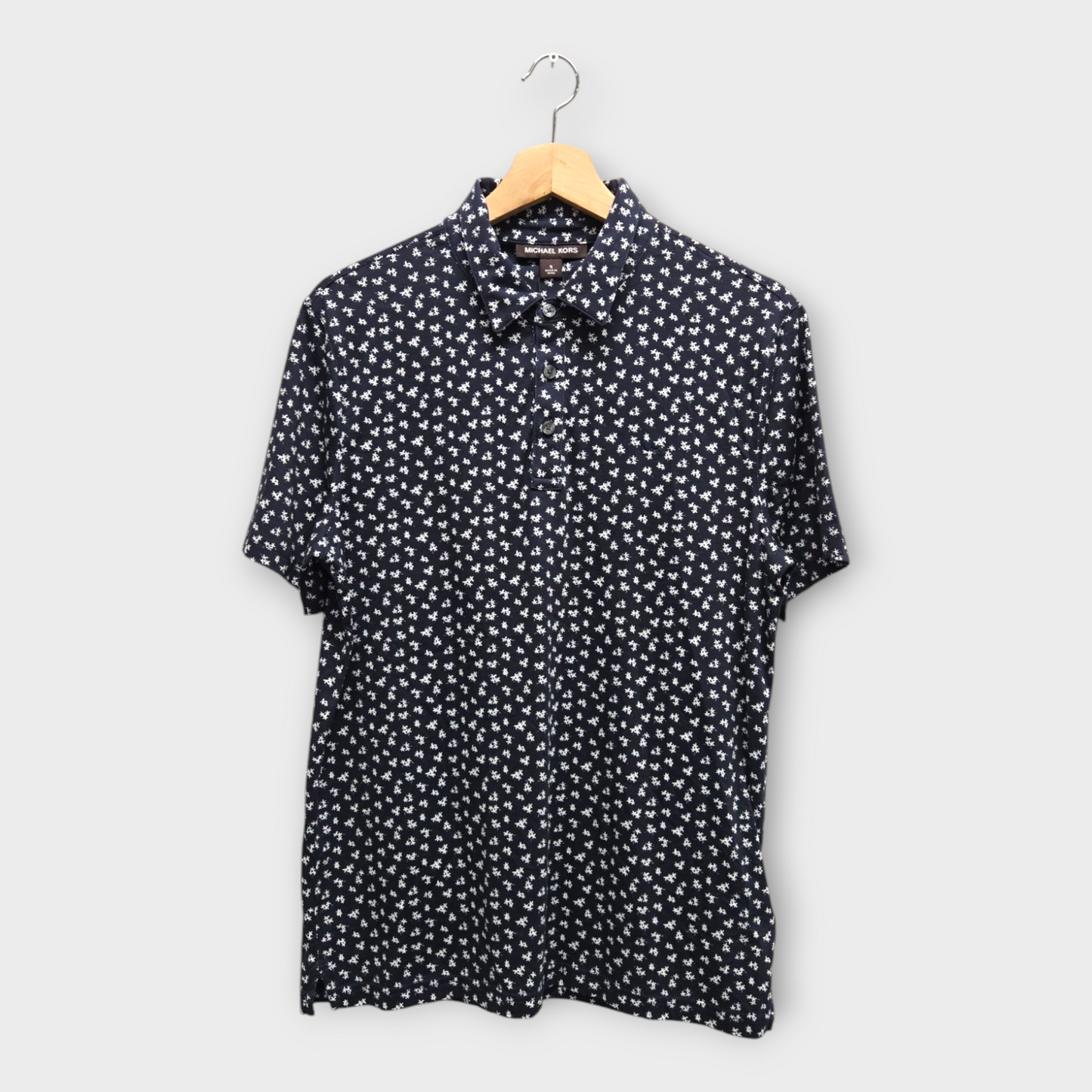 Michael Kors Golf Men's Polo Shirt Printed (Navy/White) - Small