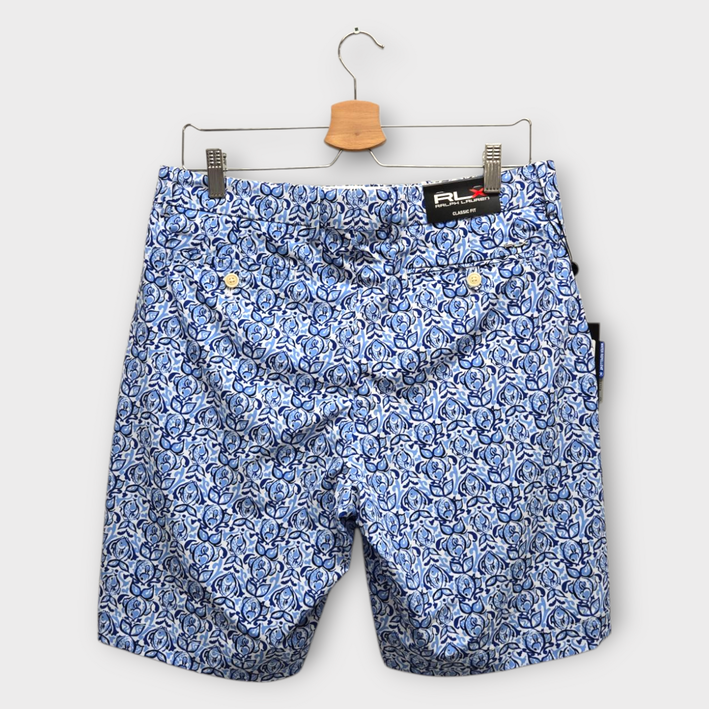 Ralph Lauren RLX Golf Men's Shorts Pattern Classic Fit (Blue/White) - 32W