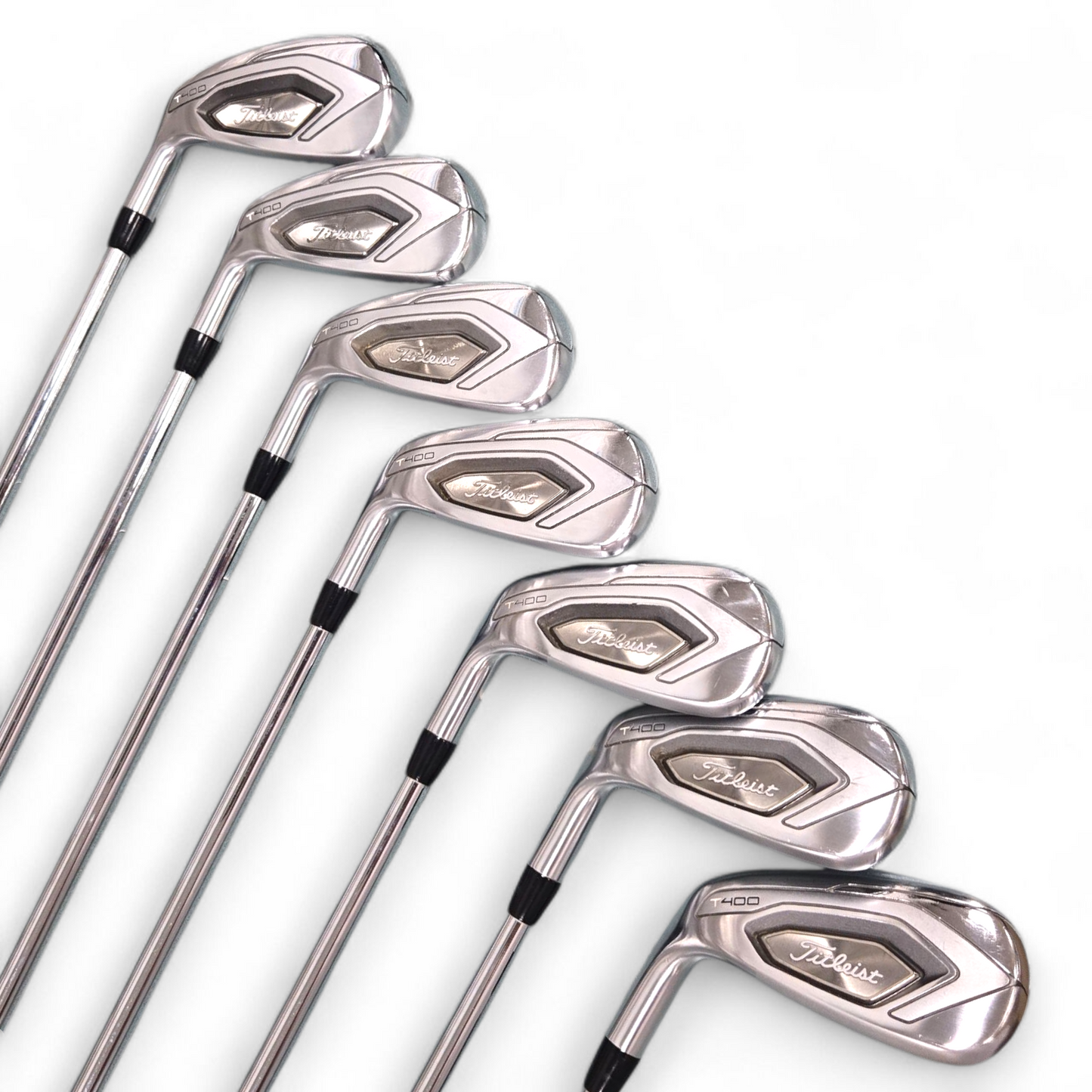 Titleist Golf T400 #6, 7, 8, 9, P, 43 & 49 R-Flex Left Handed Iron Set (Pre-owned)