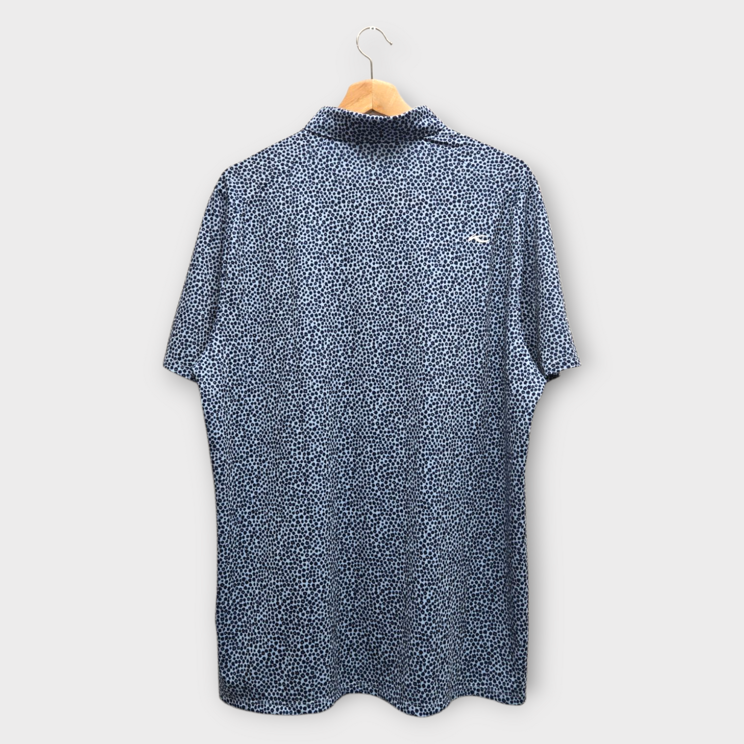 KJUS Golf Men's Polo Shirt Lance Print w/Logo (Navy/Blue) - X-Large