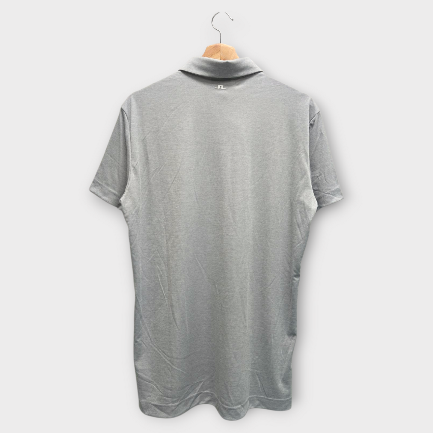 J.Lindeberg Golf Men's Polo Shirt Clark Regular Fit (Gray/White) - Medium
