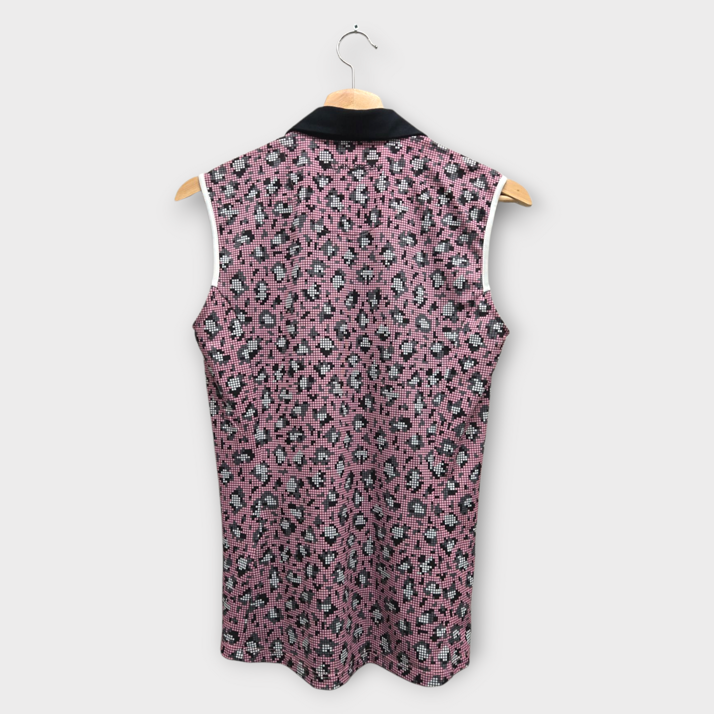 Galvin Green Golf Women's Polo Shirt Mila Sleeveless (Pink/Black) - Small