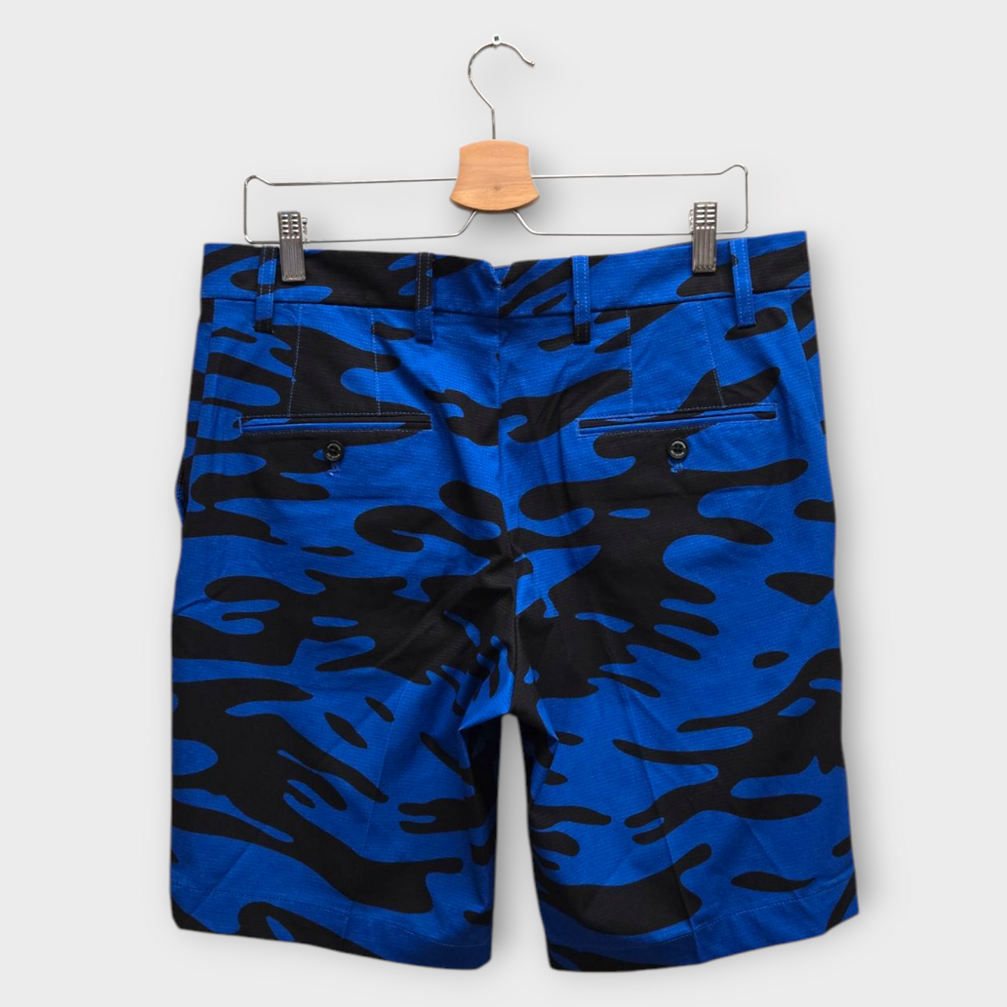 J.Lindeberg Golf Men's Shorts Tim Printed (Blue/Black) - 32W