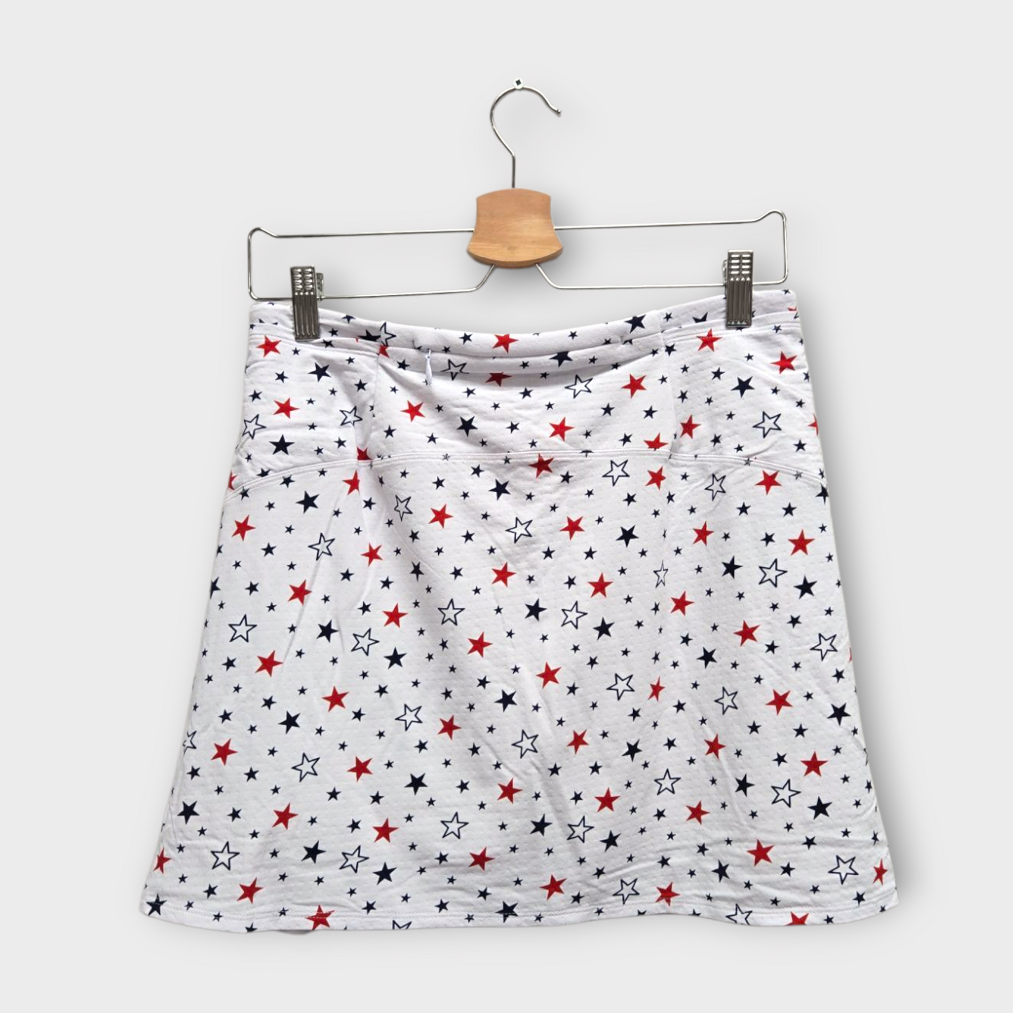 IBKUL Golf Women's Skort Star Print (White/Red/Navy) - Small
