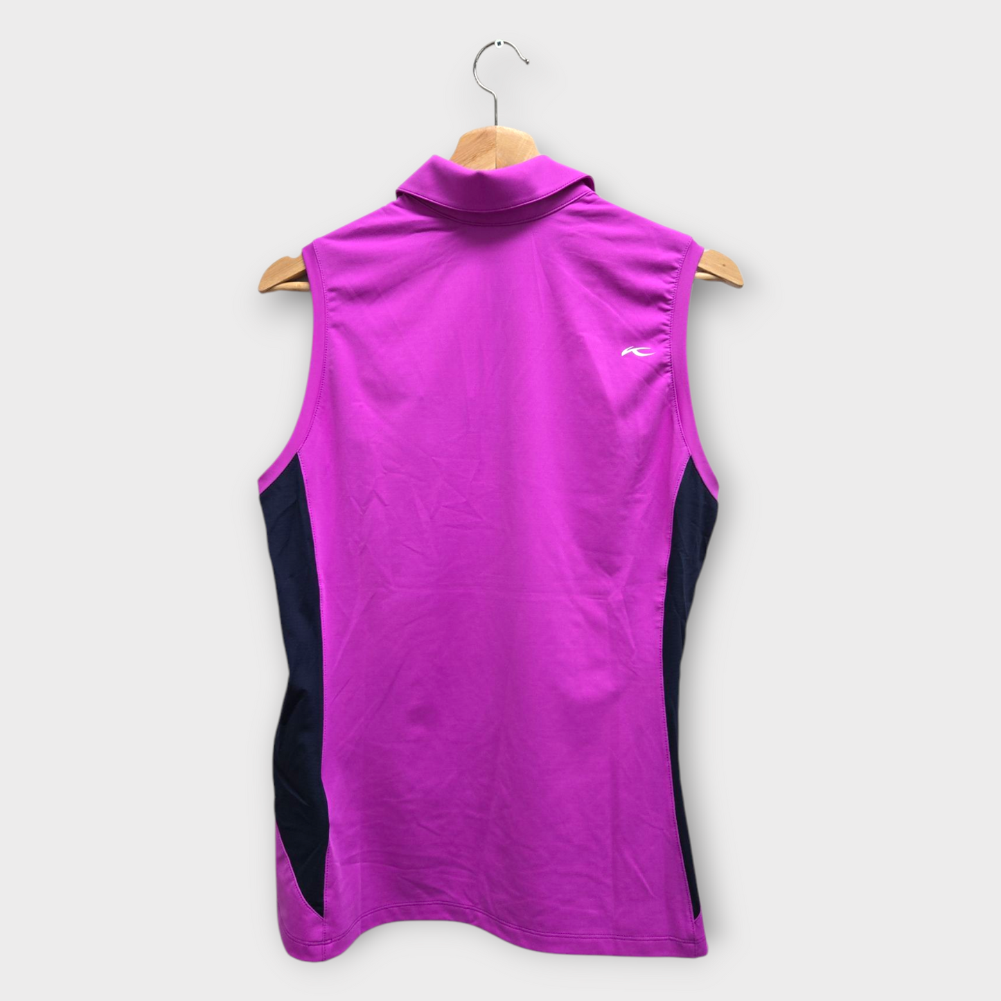 KJUS Golf Women's Polo Shirt Cool Recovery Sleeveless (Purple/Navy) - Large