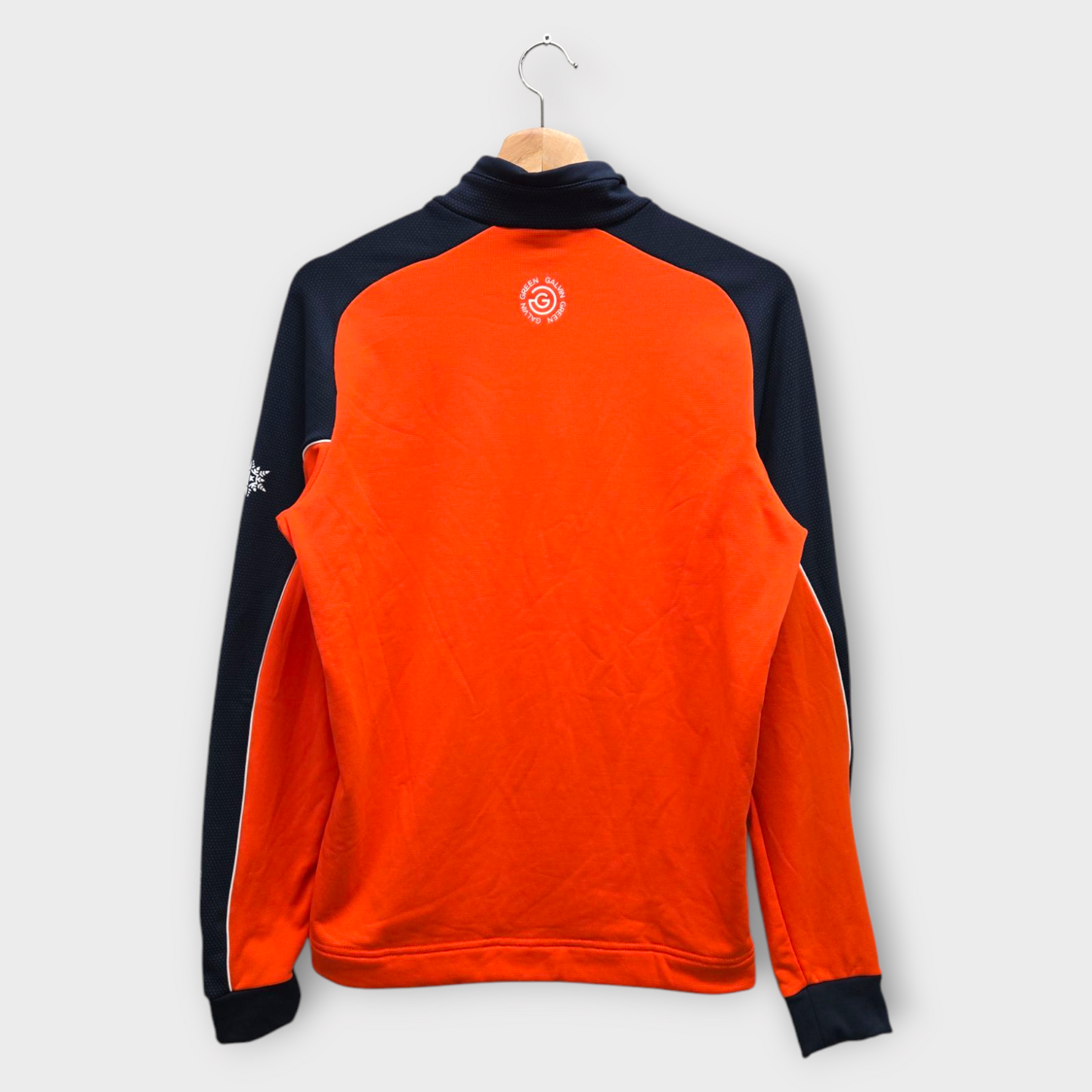 Galvin Green Golf Men's Pullover Daxton Insula w/Logo (Orange/Navy) - Small