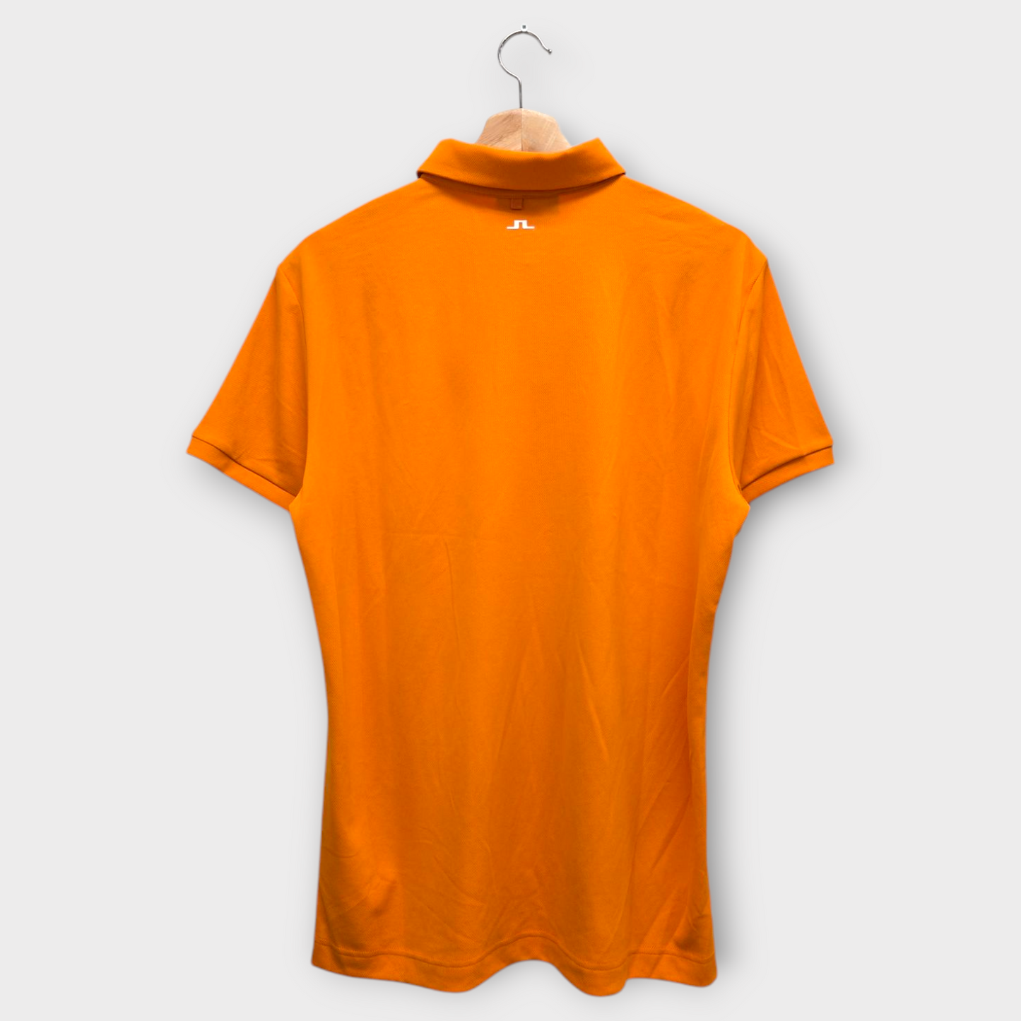 J.Lindeberg Golf Men's Polo Shirt Tour Regular Fit (Orange) - Medium