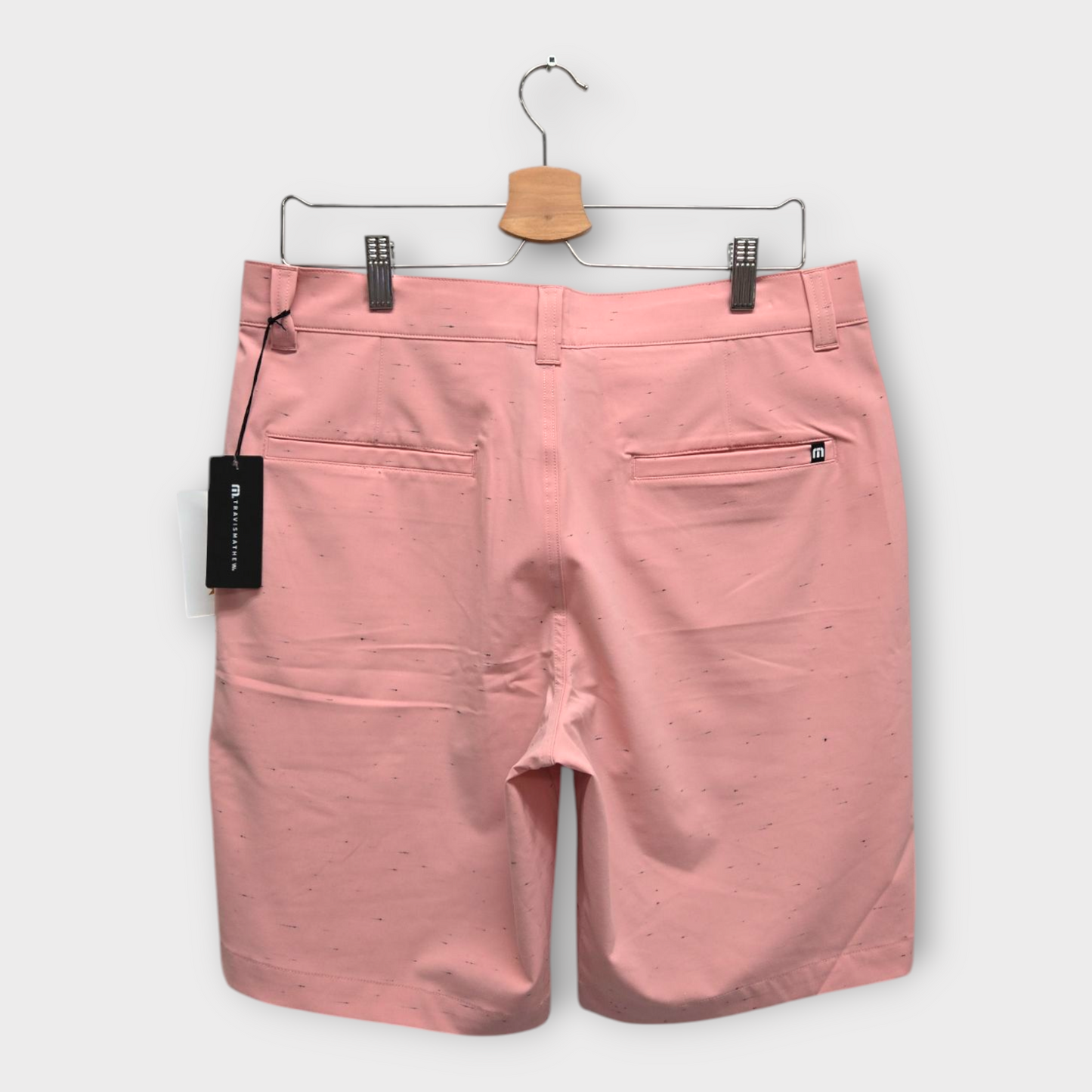 Travis Mathew Golf Men's Shorts Good Fun Pattern (Pink/Black) - US 32