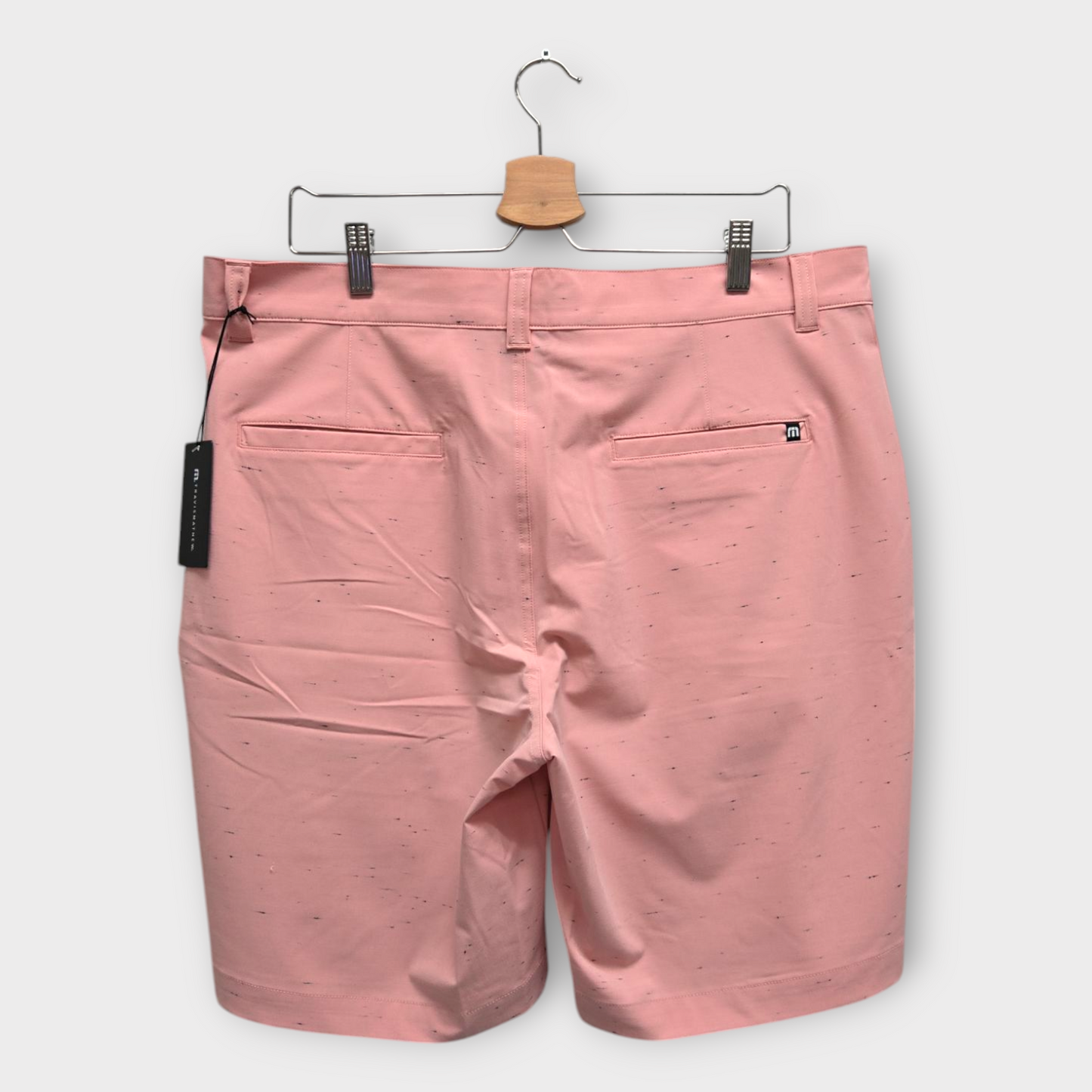Travis Mathew Golf Men's Shorts Good Fun Pattern (Pink/Black) - US 36
