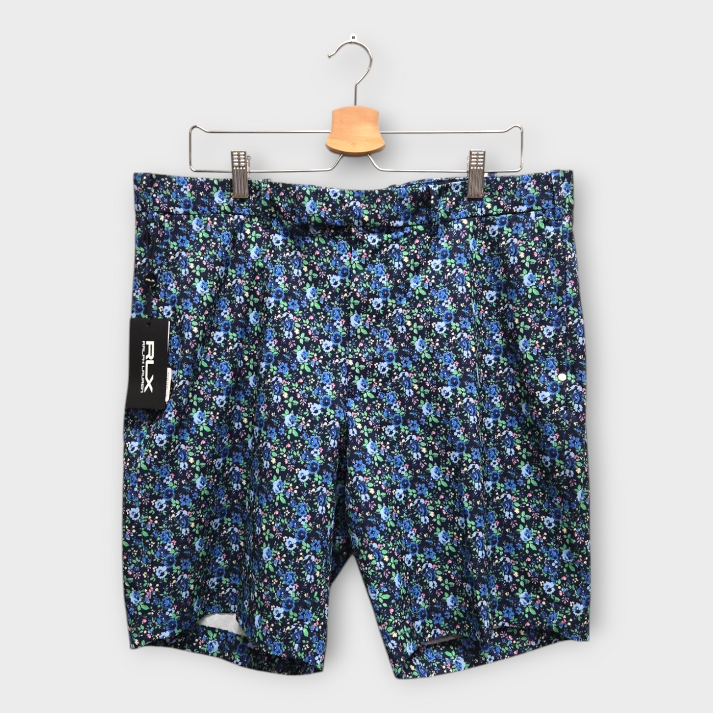 Ralph Lauren RLX Golf Men's Shorts Tailored Fit Pattern (Navy/Pink) - US 36