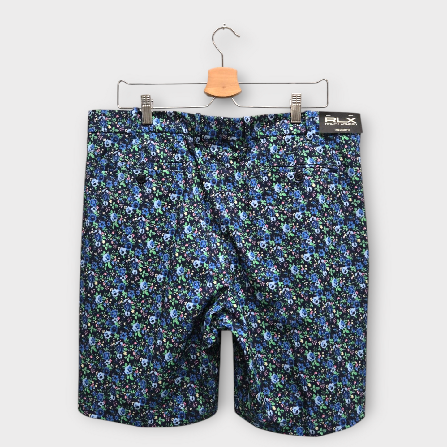 Ralph Lauren RLX Golf Men's Shorts Tailored Fit Pattern (Navy/Pink) - US 36