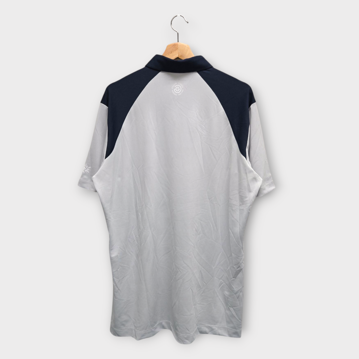 Galvin Green Golf Men's Polo Shirt Mapping w/Logo (Navy/Gray) - X-Large