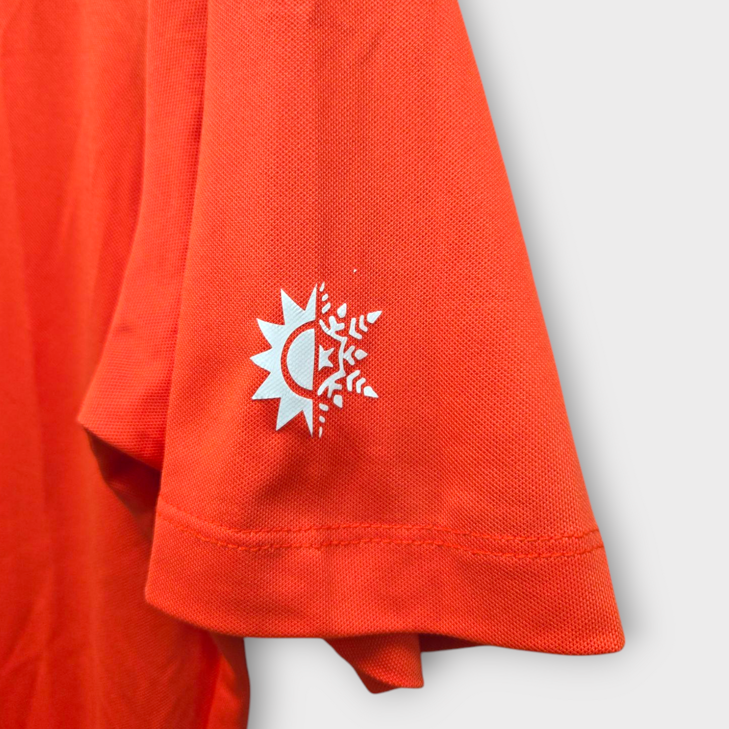 Galvin Green Golf Men's Polo Shirt Mapping w/Logo (Orange/Navy) - Small