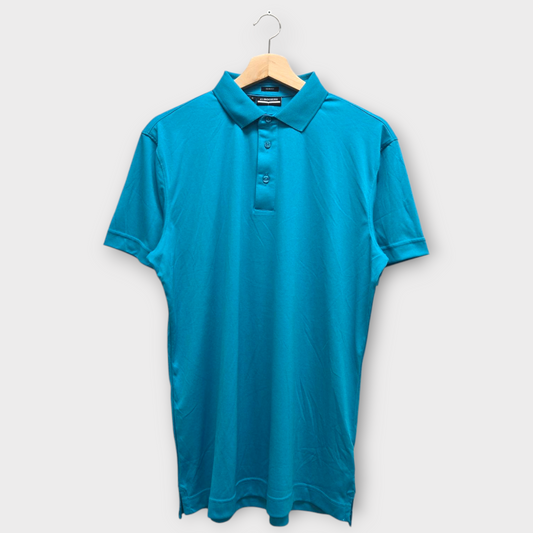 J.Lindeberg Golf Men's Polo Shirt Blake Slim Fit (Blue) - Medium