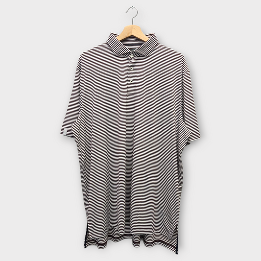 Ralph Lauren RLX Golf Men's Polo Shirt Stripe (Brown/White) - X-Large
