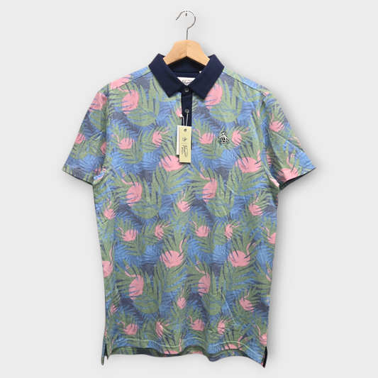 Original Penguin Golf Men's Polo Shirt Filtered Flamingo (Multicolor) - Small