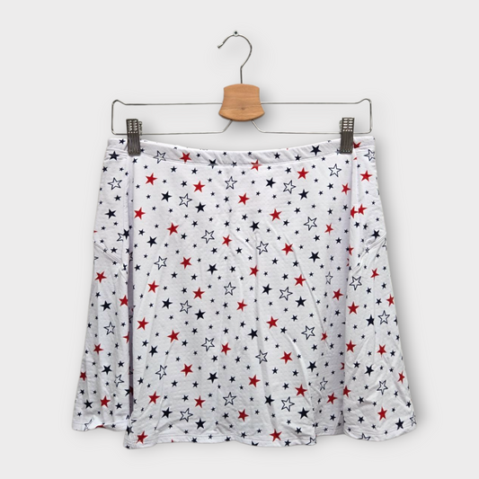 IBKUL Golf Women's Skort Star Print (White/Red/Navy) - Small