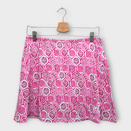 IBKUL Golf Women's Skort Print (Pink/White) - Small