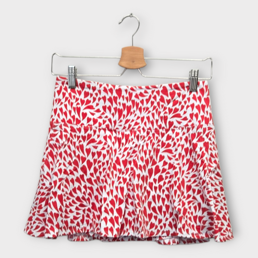 IBKUL Golf Women's Skort Print (Red/White) - Small