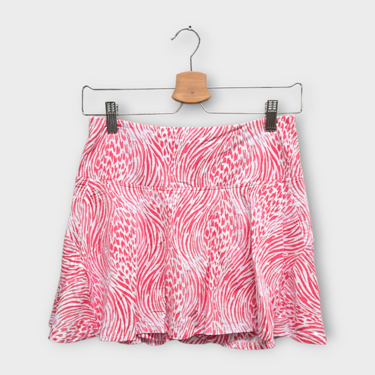 IBKUL Golf Women's Skort Print (Pink/White) - Small