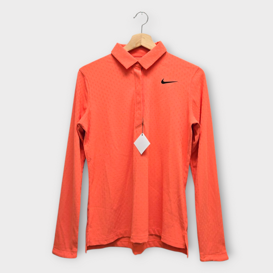 Nike Golf Women's Polo Shirt Tour Dri-Fit Adv (Orange) - Small