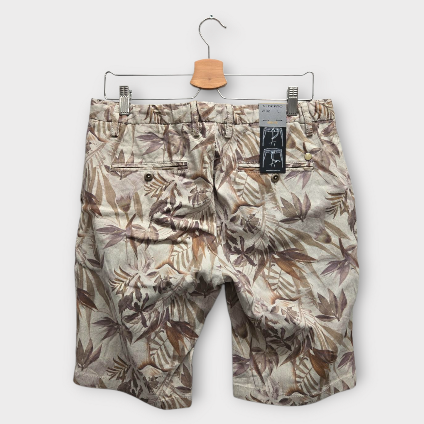 Alberto Golf Men's Shorts Jump-K Slim Fit (Brown) - 32W