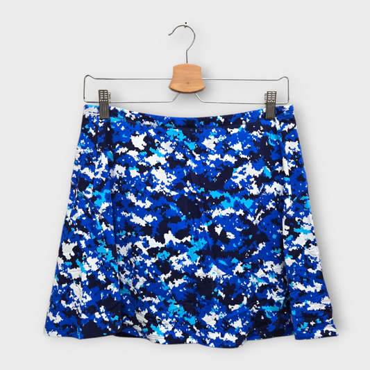 IBKUL Golf Women's Skort Print (Blue/Navy/White) - Small