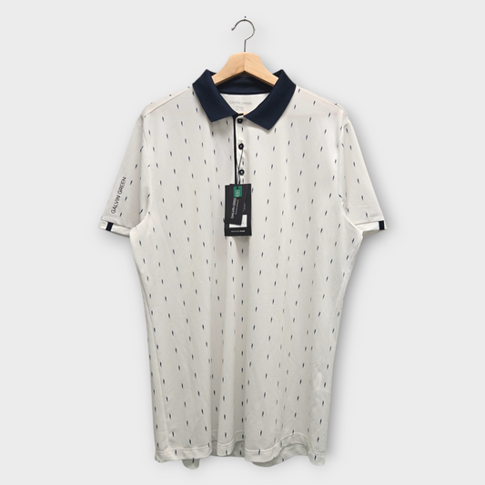 Galvin Green Golf Polo Shirt Men's Mayson (White/Navy) - X-Large