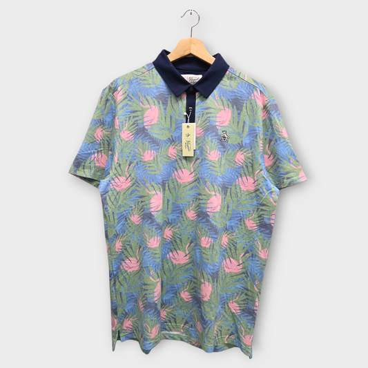 Original Penguin Golf Men's Polo Shirt Filtered Flamingo (Multicolor) - Large