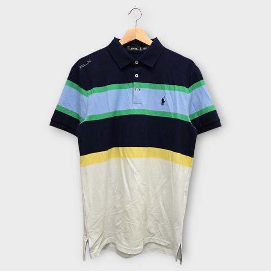 Ralph Lauren RLX Golf Men's Polo Shirt Stripe w/Logo (Multicolor) - Medium