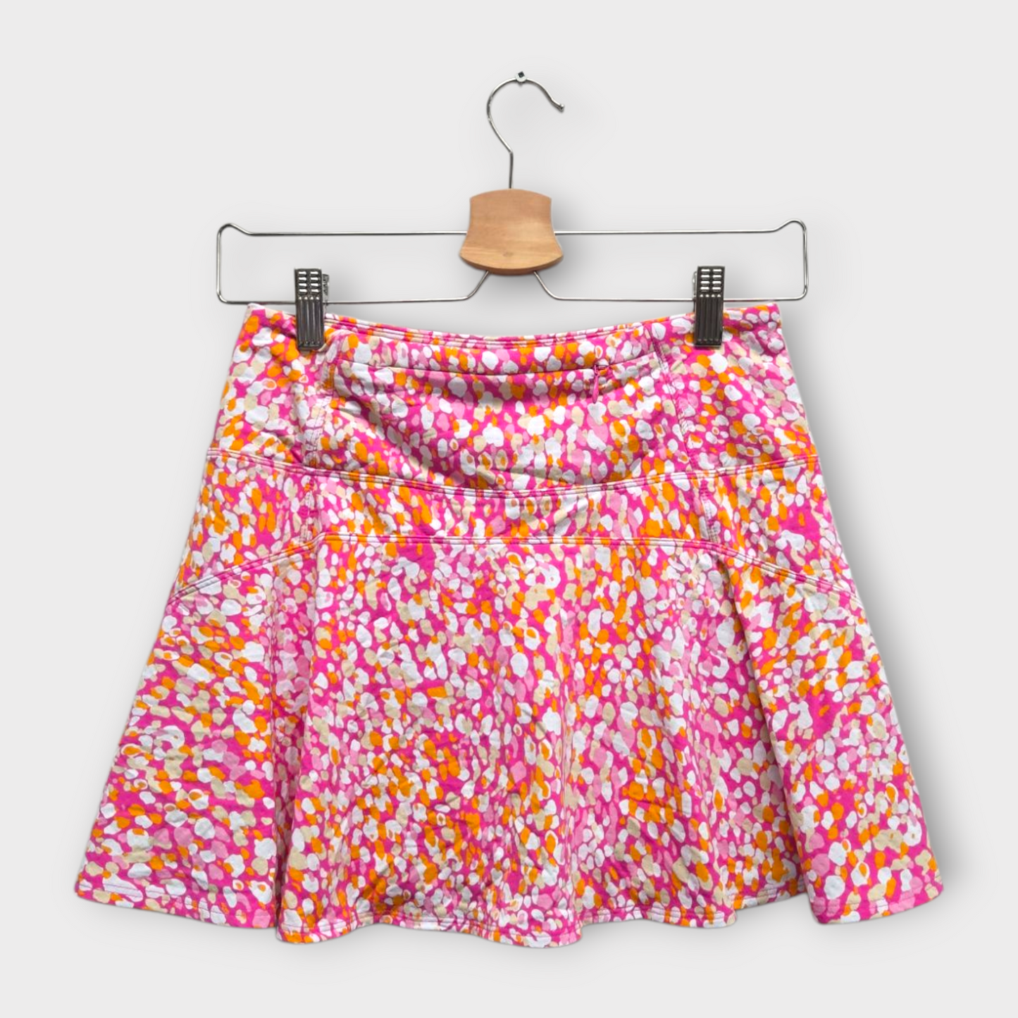 IBKUL Golf Women's Skort Abstract Dot Print (Pink/White/Orange) - Small