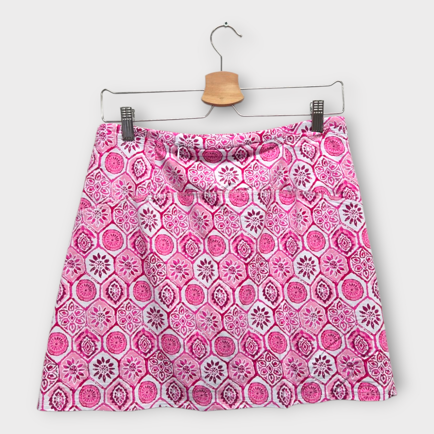 IBKUL Golf Women's Skort Print (Pink/White) - Small