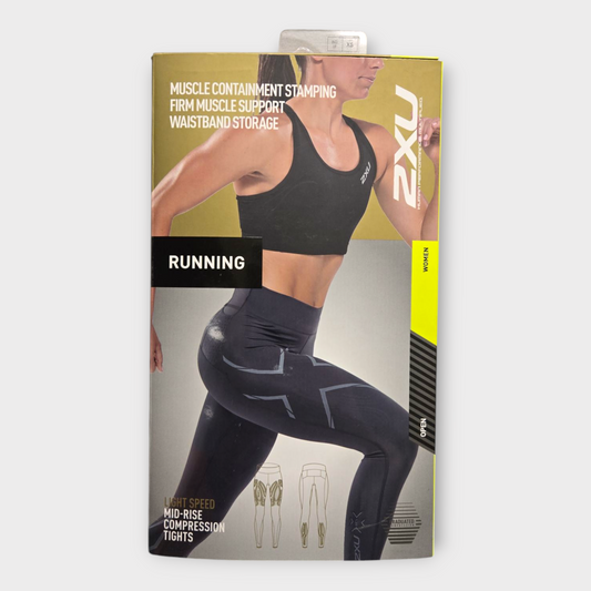 2XU Women's Tights Light Speed Mid-Rise Compression (Black) - X-Small