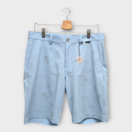 Travis Mathew Golf Men's Shorts River Surfing Pattern (Blue/Gray) - US 32