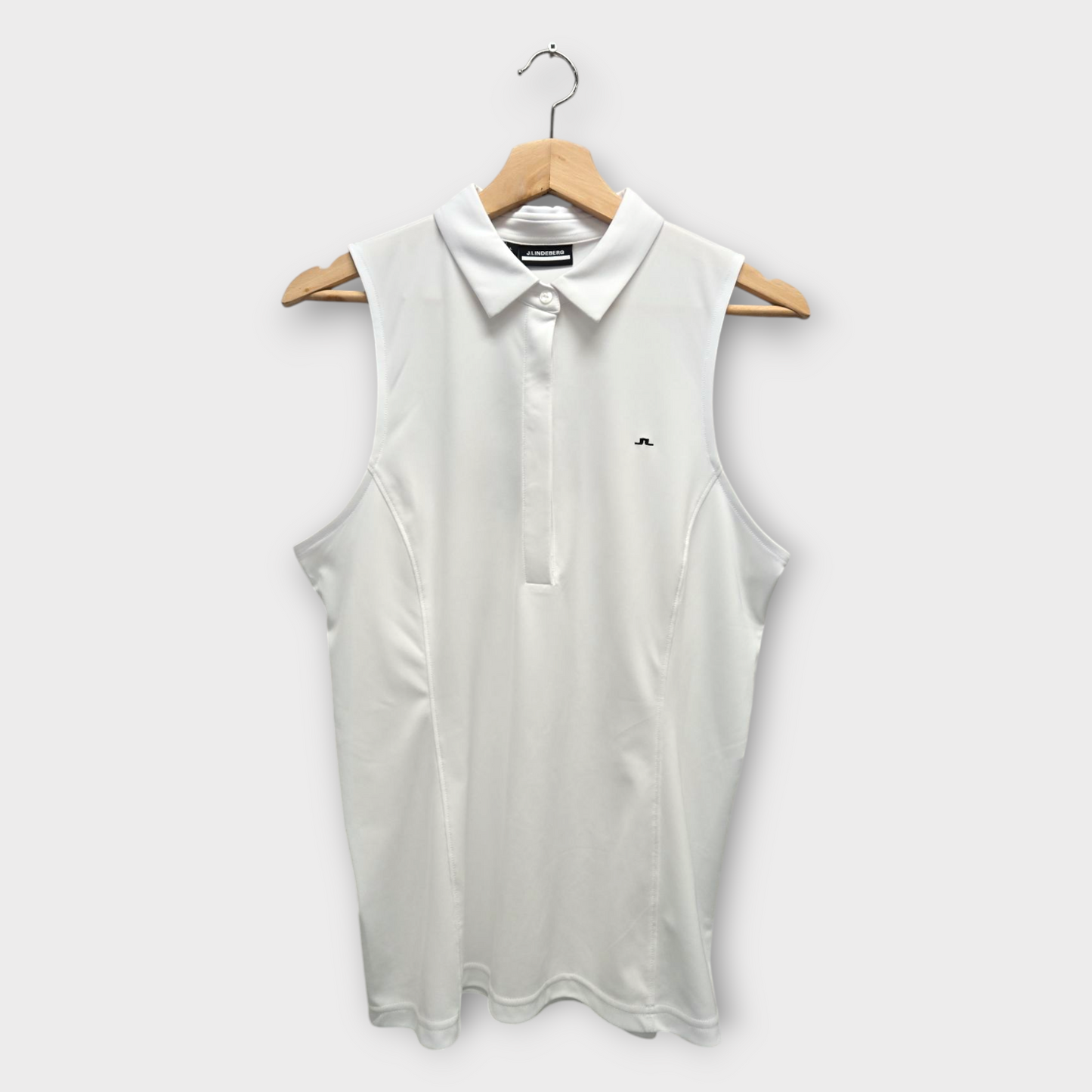 J.Lindeberg Women's Polo Shirt Sleeveless Dena (White) - Large