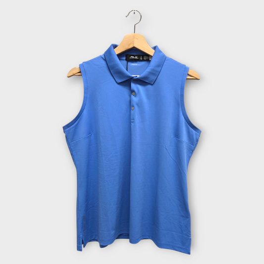 Ralph Lauren RLX Women's Polo Shirt Sleeveless Classic Fit (Blue) - Large