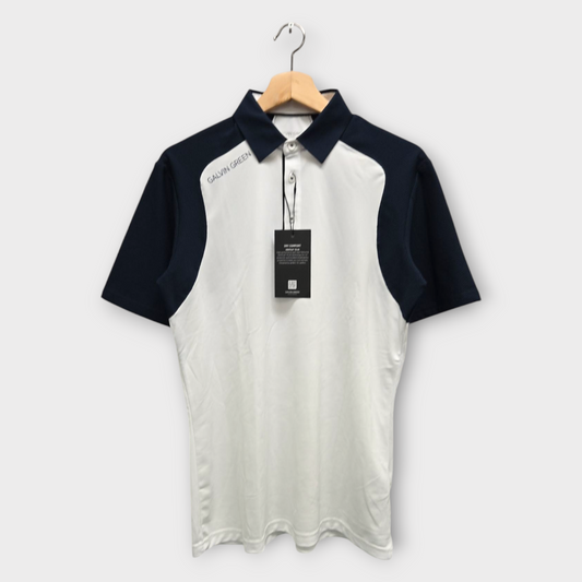 Galvin Green Golf Men's Polo Shirt Massimo (White/Navy) - Small